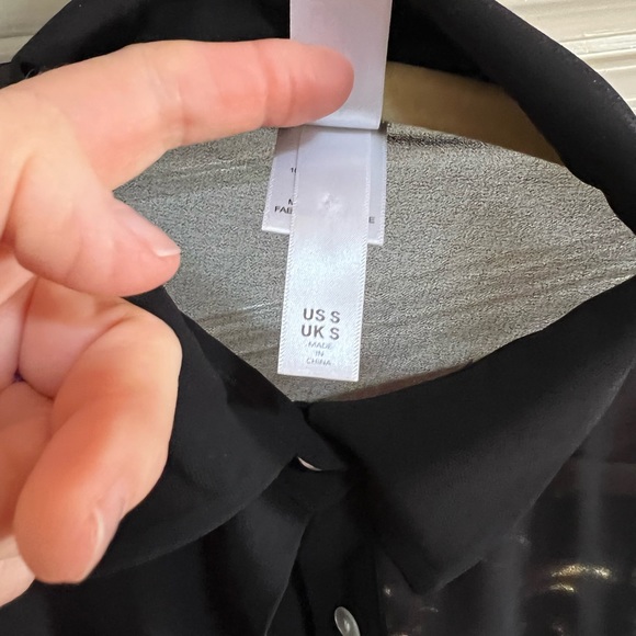 Marla Wynne Sz S sheer BLACK button shirt top Layers HSN - Picture 3 of 11